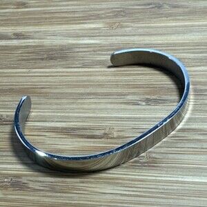 Stainless Steel Inspirational Cuff Bracelet Live Laugh Love Double Heart